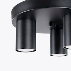 Lampa sufitowa tuby Lagos 3xGU10 okrągła czarna