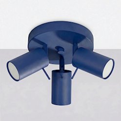 Kinkiet okrągły z reflektorami Ring3xGU10 ultramarynowy