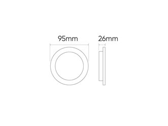 Panel LED Downlight MOLLY 5W 450lm 3000K okrągły