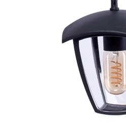 Lampa ogrodowa wisząca FOX Czarna 1xE27