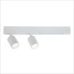 Kinkiet liniowy LED 5W + dwa reflektory GU10 - biały