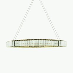 Lampa wisząca LED kryształowy okrąg Aureola 32W