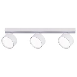 Listwa sufitowa 40cm z okrągłymi reflektorami 3xGX53 biała
