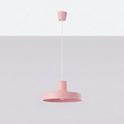 Lampa wisząca klasyczna Bilo 1xE27 różowa