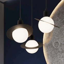 Lampa wisząca nowoczesna kula Hyperion 1xG9 czarna