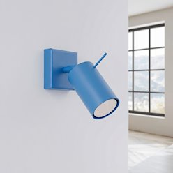 Kinkiet ścienny Reflektor Ring 1xGU10 błękitny