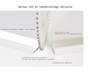 Oprawa liniowa LED IP68 Garden srebrna 3000K 1m