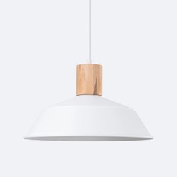 Lampa wisząca z okrągłym kloszem Fano 1xE27 biała