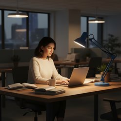 Lampka biurkowa kreślarska 1xE27 z klipsem niebieska