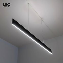 Lampa wisząca LED Slim Milky czarna 30W 120cm 4000K