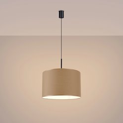 Lampa wisząca z abażurem Nevia 1xE27 taupe