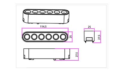 Lampa magnetyczna Score 6W 4000K biała