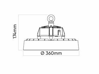 High Bay UFO 200W 36000lm Prime Phantom - 4000K