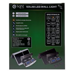 Kinkiet Solarny LED Butterfly Czarna 6,8W