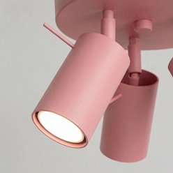 Kinkiet okrągły z reflektorami Ring 3xGU10 różowy