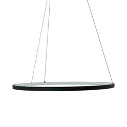 Lampa wisząca LED okrągła Perro 36W czarna