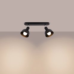 Lampa sufitowa z reflektorami Elba 2xE27 czarna