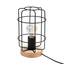 Lampa stołowa Loft GOTTO 1xE27 czarny drut