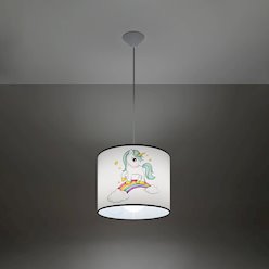 Lampa wisząca dziecięca Unicorn 30 1xE27 wielokolorowa