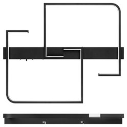 Żyrandol sufitowy LED Batten 29W czarny CCT DIP