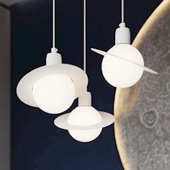 Lampa wisząca nowoczesna kula Hyperion 1xG9 biała