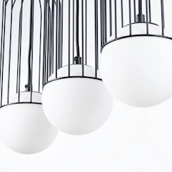 Lampa wisząca potrójna Brina listwa 3xG9 czarna