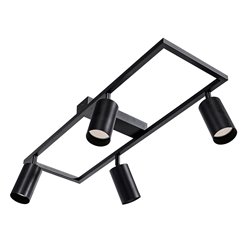 Żyrandol nowoczesny z reflektorami 4xGU10 Bueana czarny