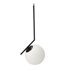 Lampa wisząca PELOTA 1E27 czarna z białą kulą