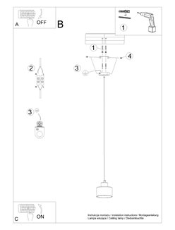 Lampa wisząca pojedyncza SAVAR 1xE27 czarna