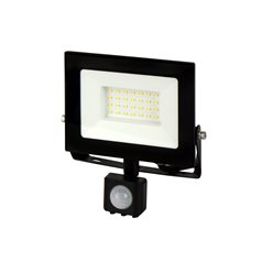 Halogen / naświetlacz LED 30W 2100lm SMD IP65 czarny z czujnikiem ruchu PIR - biała dzienna