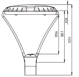 Lampa parkowa LED Adora 100W 4000K Antracyt