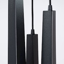Lampa wisząca potrójna Prysm okrągła 3xG9 czarna