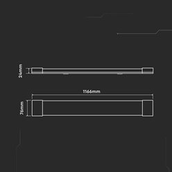 Lampa liniowa Slim LED CREE 40W 120cm 4300lm 3000K
