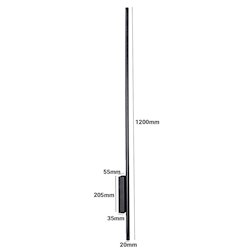 Kinkiet liniowy okrągły LUNA 18W 120cm IP54 neutralny