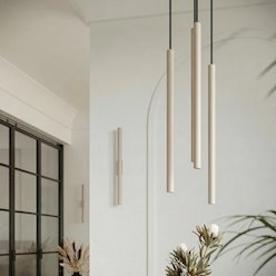 Lampa wisząca podwójna tuba Pastelo 2xG9 okrągła taupe