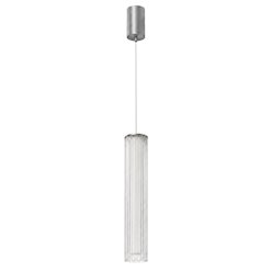 Lampa wisząca LED akrylowa tuba 10W 3CCT 30cm chrom