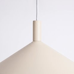 Lampa wisząca stożkowy klosz Nox 40cm 1xE27 beżowa