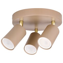 Lampa sufitowa okrągła z reflektorami 3xGU10 Bueno beżowa