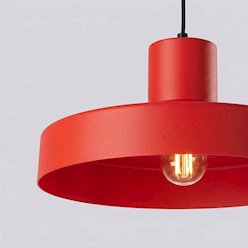 Lampa wisząca klasyczna Bilo 1xE27 czerwona