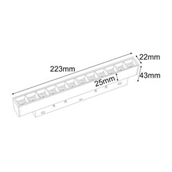 Lampa magnetyczna Point Mi-Light Smart biała 12W 22cm CCT