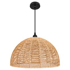 Lampa wisząca Boho 1xE27 z plecionym kloszem 45cm