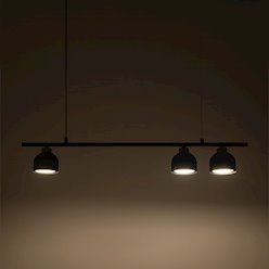Lampa wisząca belka 90cm Kai z 3 oprawami GX53 czarno-złota