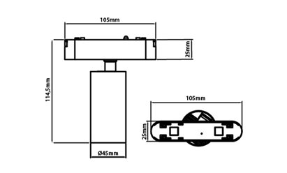 Reflektor magnetyczny Espo 12W 4000K biały