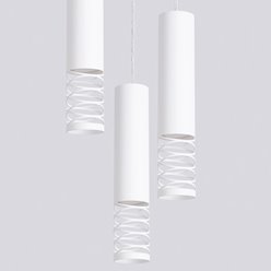 Lampa wisząca potrójna Lami 3P 3xGU10 okrągła biała