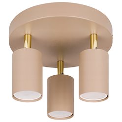Lampa sufitowa okrągła z reflektorami 3xGU10 Bueno beżowa