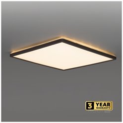 Plafon LED IP54 czarny kwadratowy Slim 12W CCT z czujnikiem