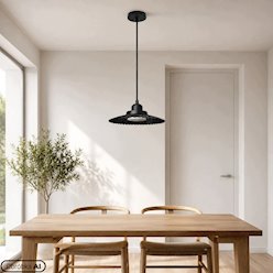 Lampa wisząca CIRVO GX53 okrągła czarna 22cm
