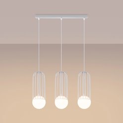 Lampa wisząca potrójna Brina listwa 3xG9 biała