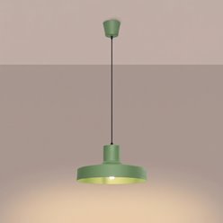 Lampa wisząca klasyczna Bilo 1xE27 szałwiowa
