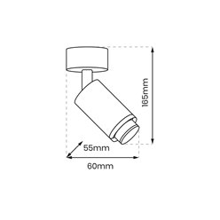 Reflektor sufitowy Zoom Spot Czarny 1xGU10